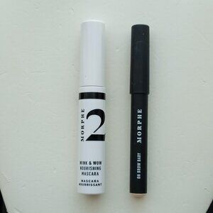 MORPHE set of Two Wink Wow Black Mascara & Oh Brow Baby Highlighting Stick NEW